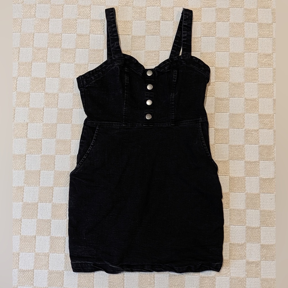 Rue21 Charcoal Denim Mini Dress Size Medium